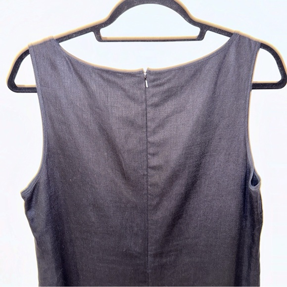 J Crew Womens Size 8 Black Linen Sleeveless Maxi Dress Evening Classy - Picture 3 of 7